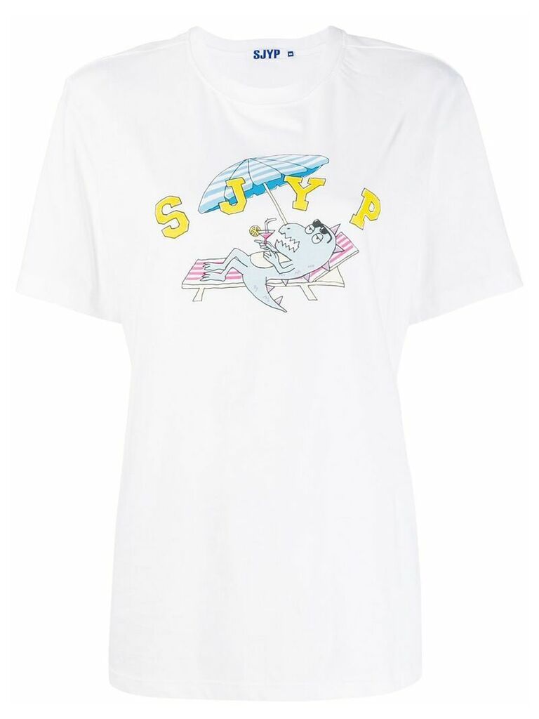 SJYP Dino Vacay T-shirt - White