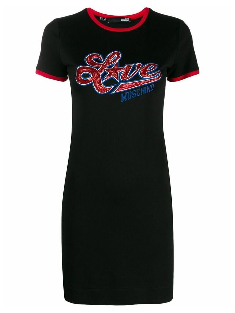 Love Moschino fitted short dress - Black