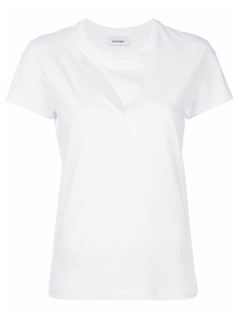 Courrèges cut-out detail T-shirt - White