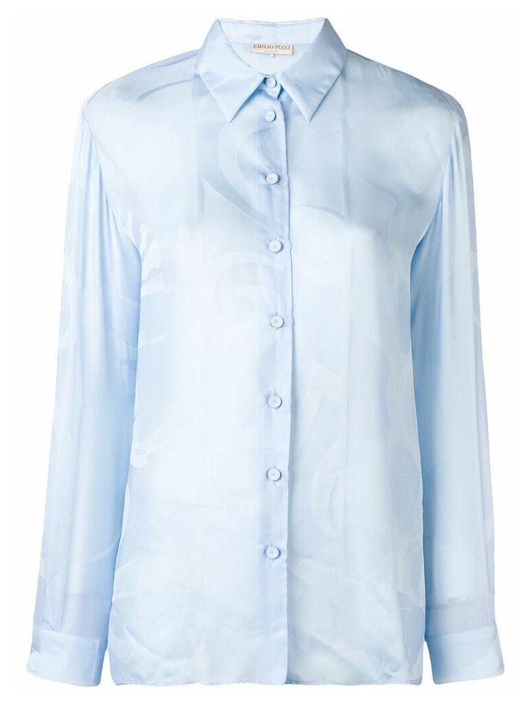 Emilio Pucci Copacabana Silk-Blend Shirt - Blue