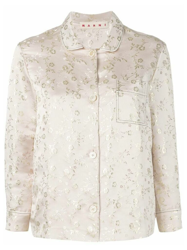 Marni embroidered shirt - White