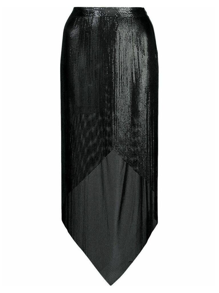 Fannie Schiavoni asymmetric chainmail skirt - Black