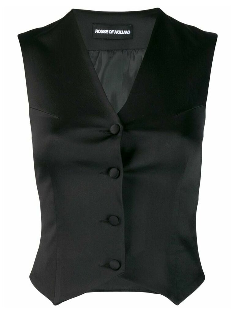 House of Holland classic fitted waistcoat - Black