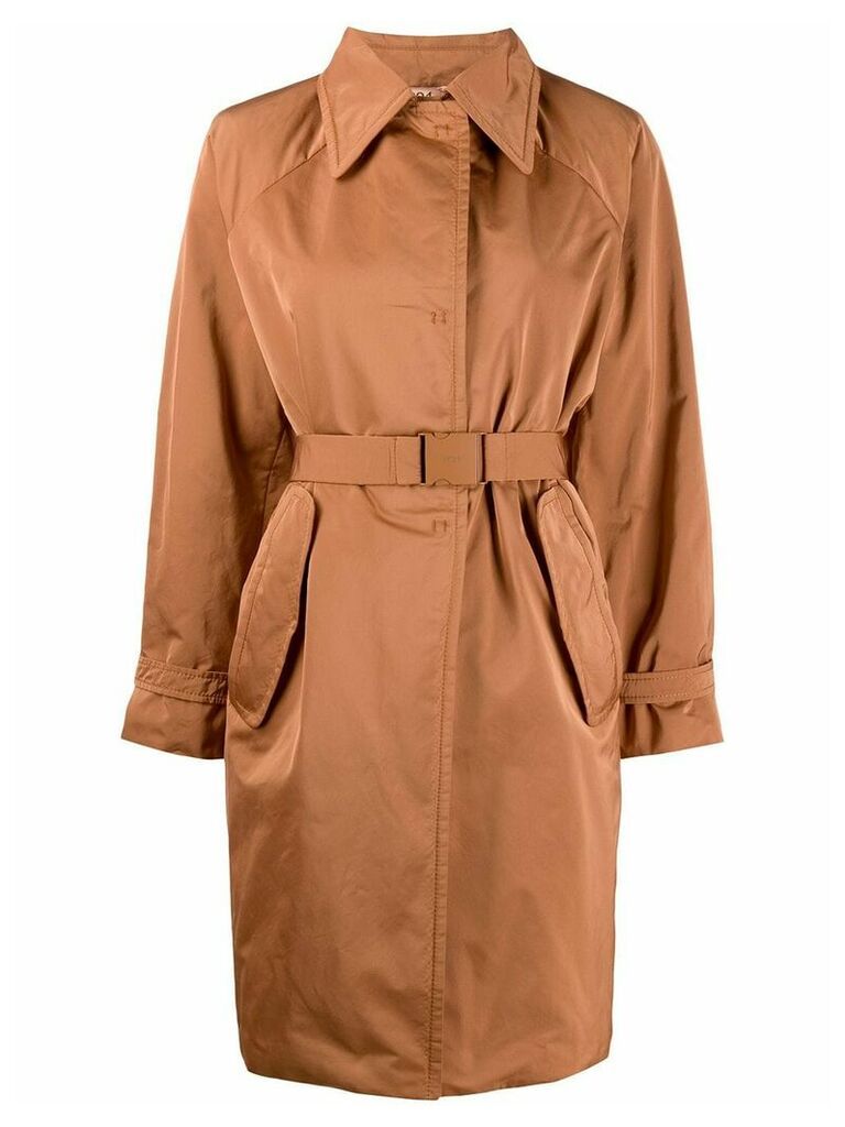 Nº21 belted padded coat - Brown