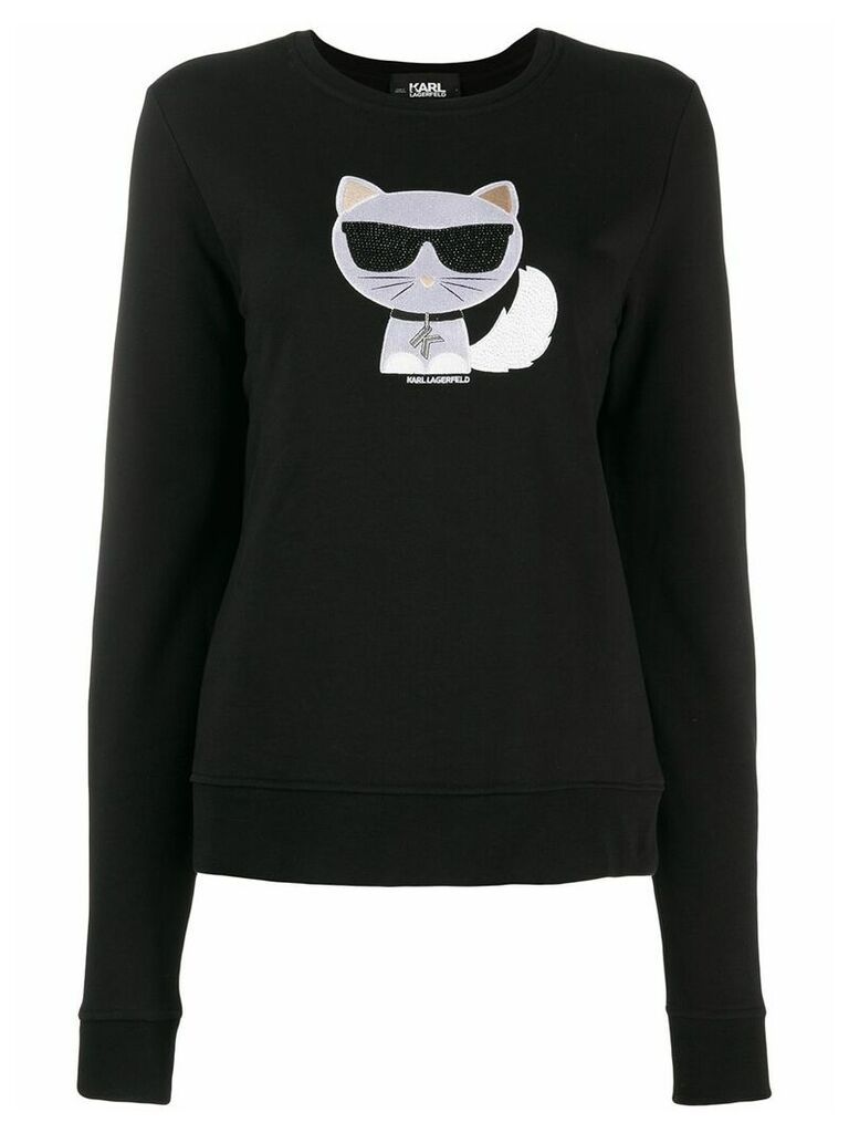 Karl Lagerfeld Ikonik Choupette sweater - Black