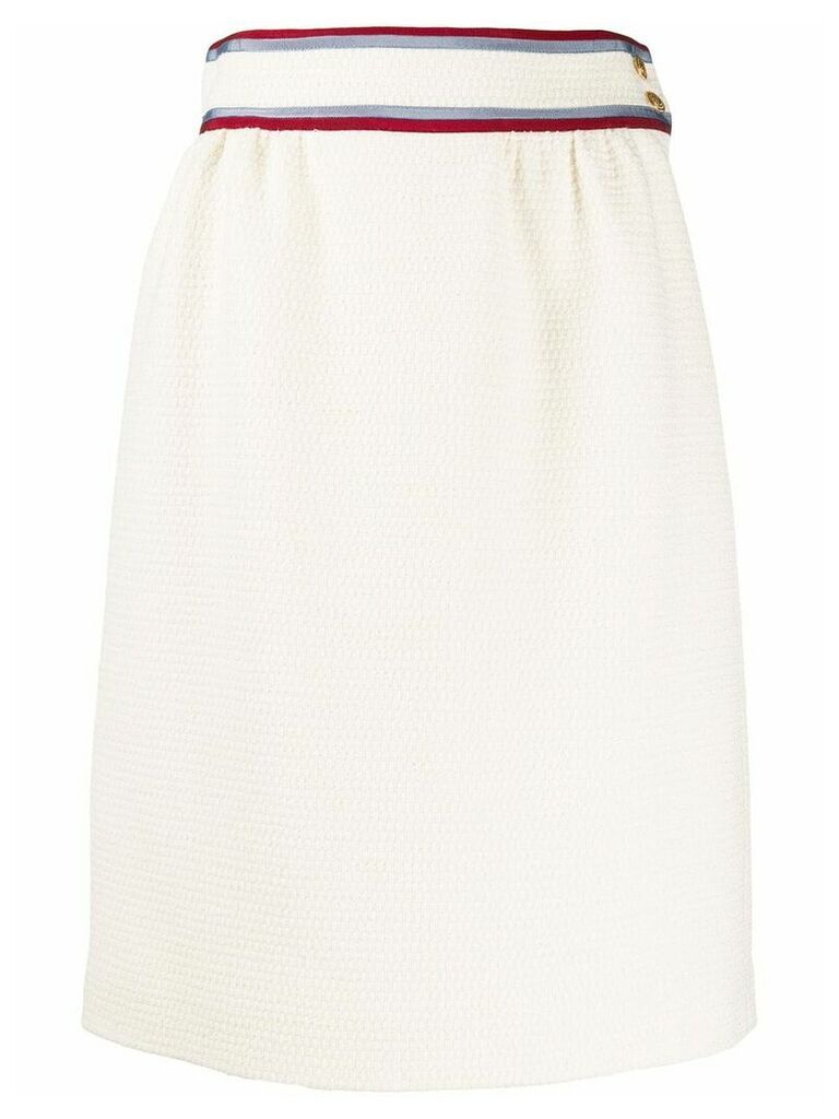 Gucci high-waist knitted skirt - White