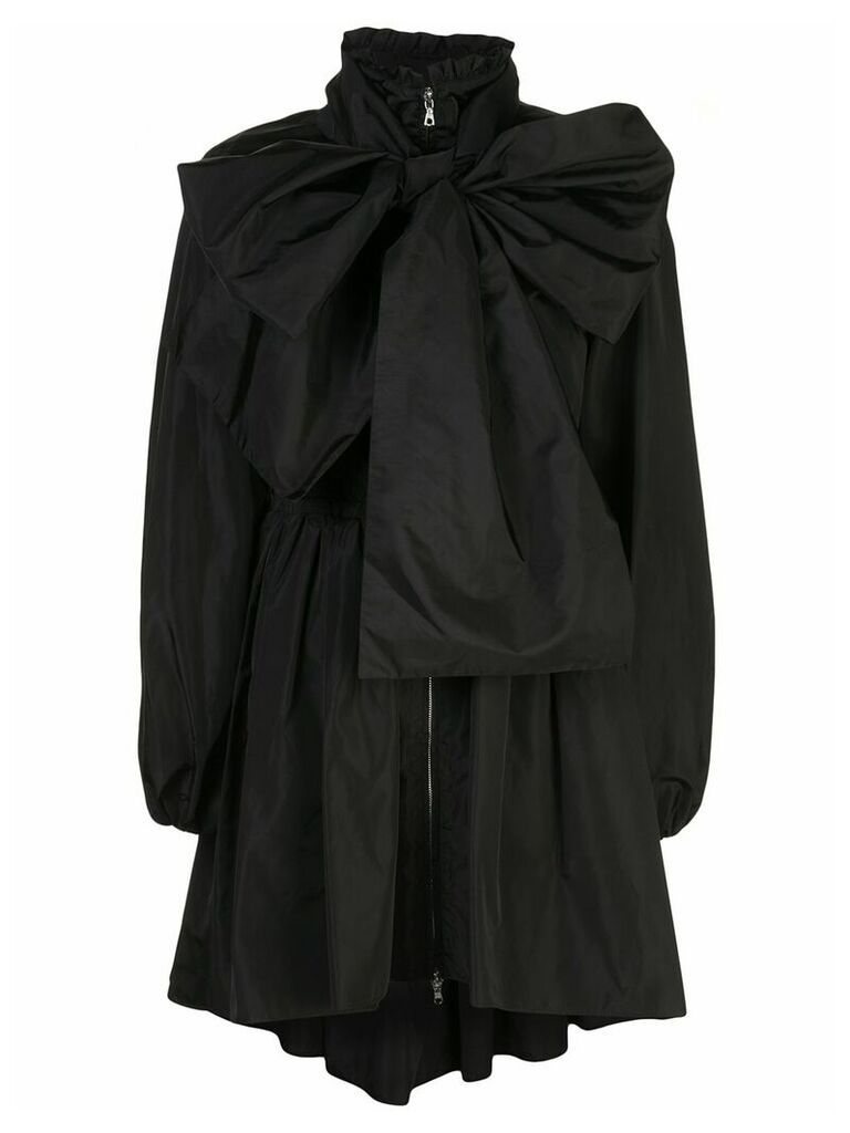 Adam Lippes oversized bow detail coat - Black