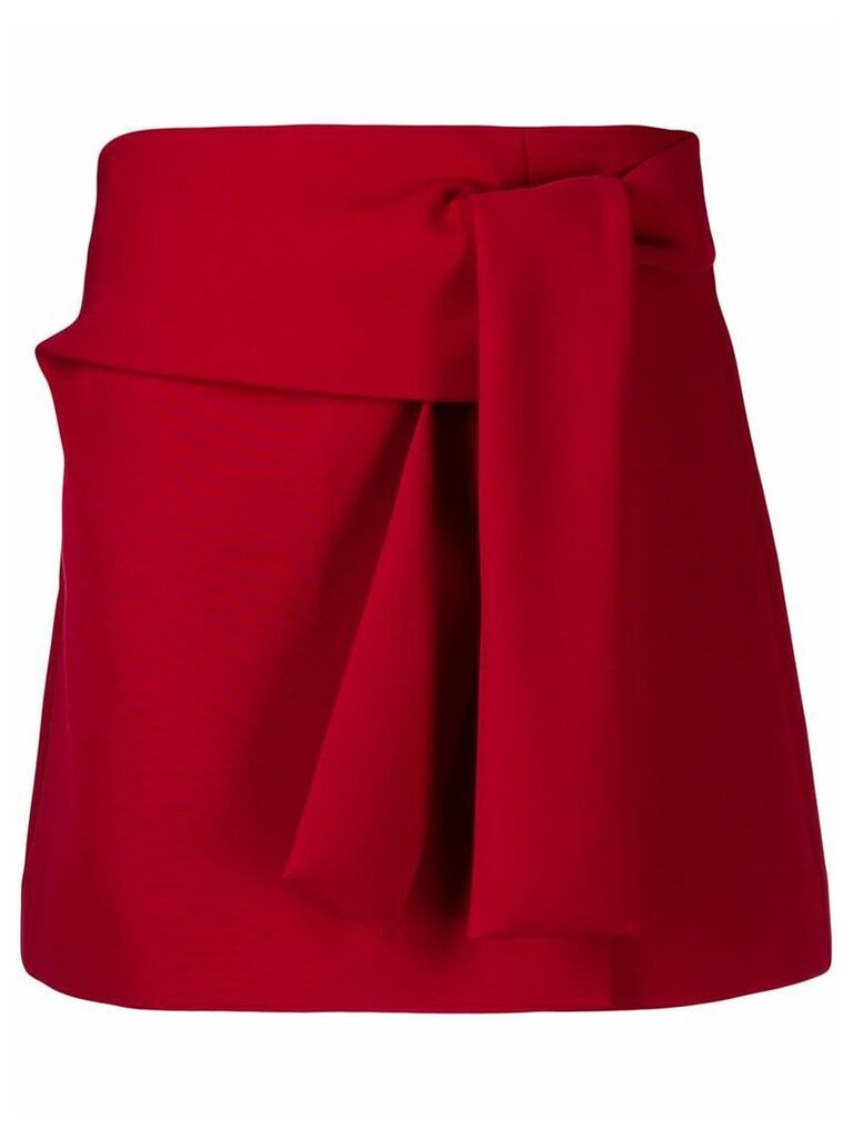 P.A.R.O.S.H. tie knot detail skirt - Red