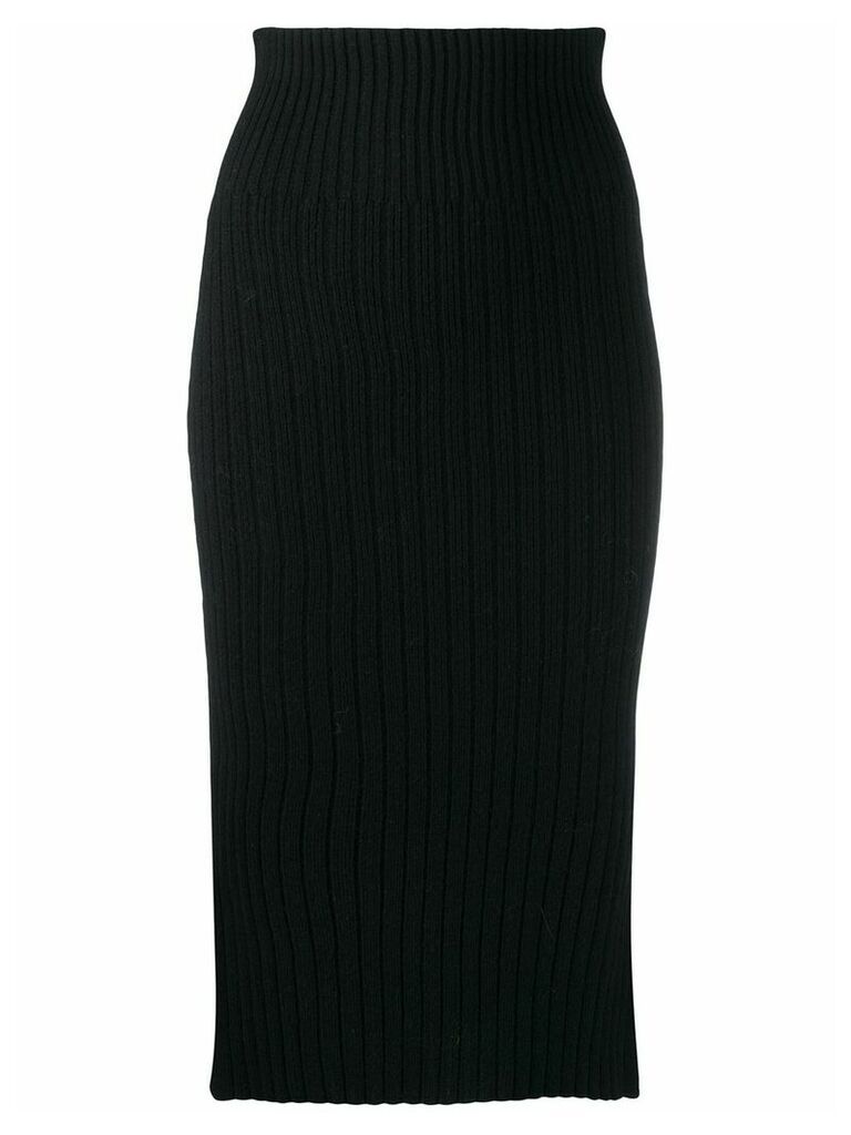 Courrèges side slit skirt - Black