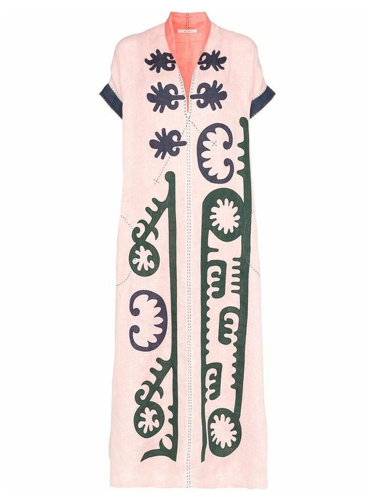 Vita Kin Marlborough embroidered kimono dress - Multicolour