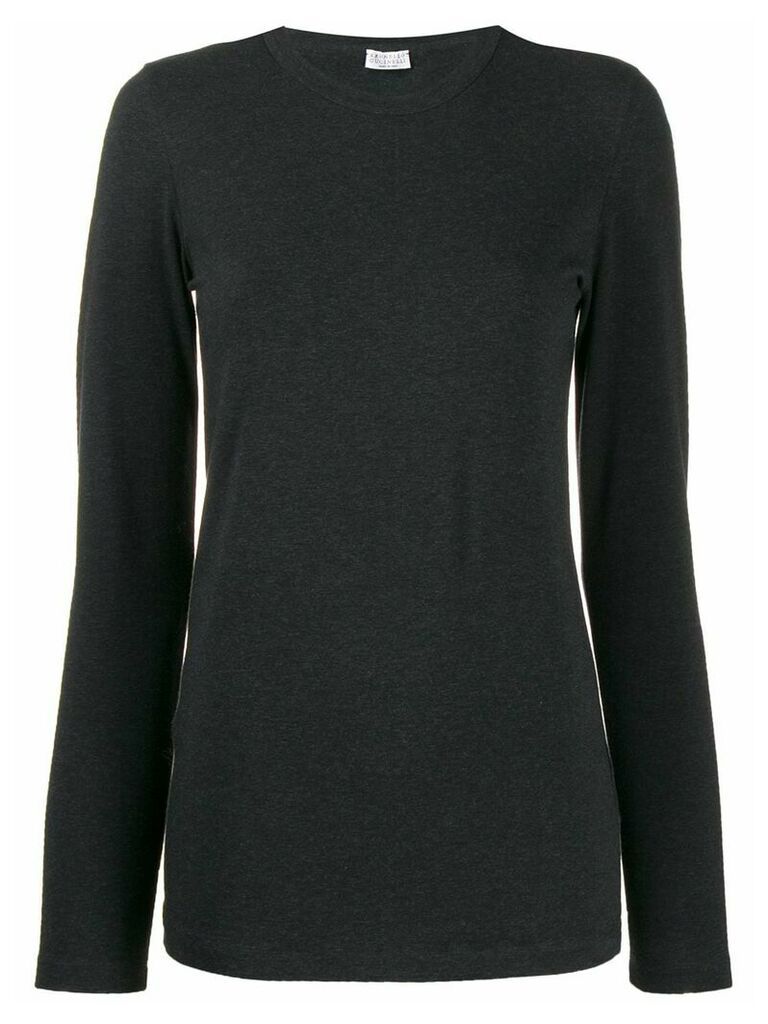 Brunello Cucinelli long-sleeve fitted sweater - Black
