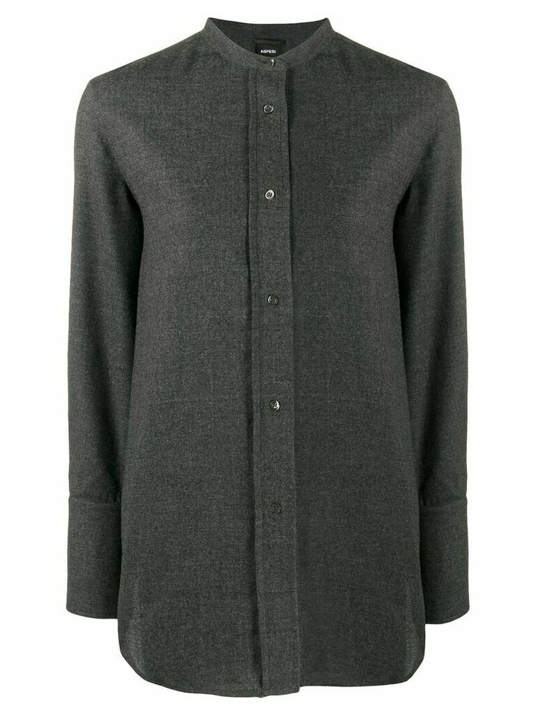Aspesi loose-fit wool shirt - Grey