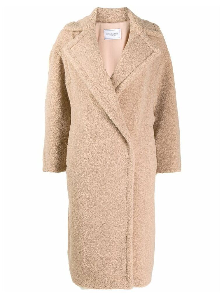 Forte Dei Marmi Couture oversized contrast coat - Brown
