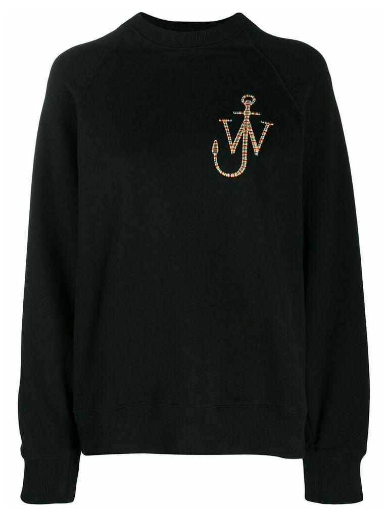 JW Anderson logo embroidered sweatshirt - Black