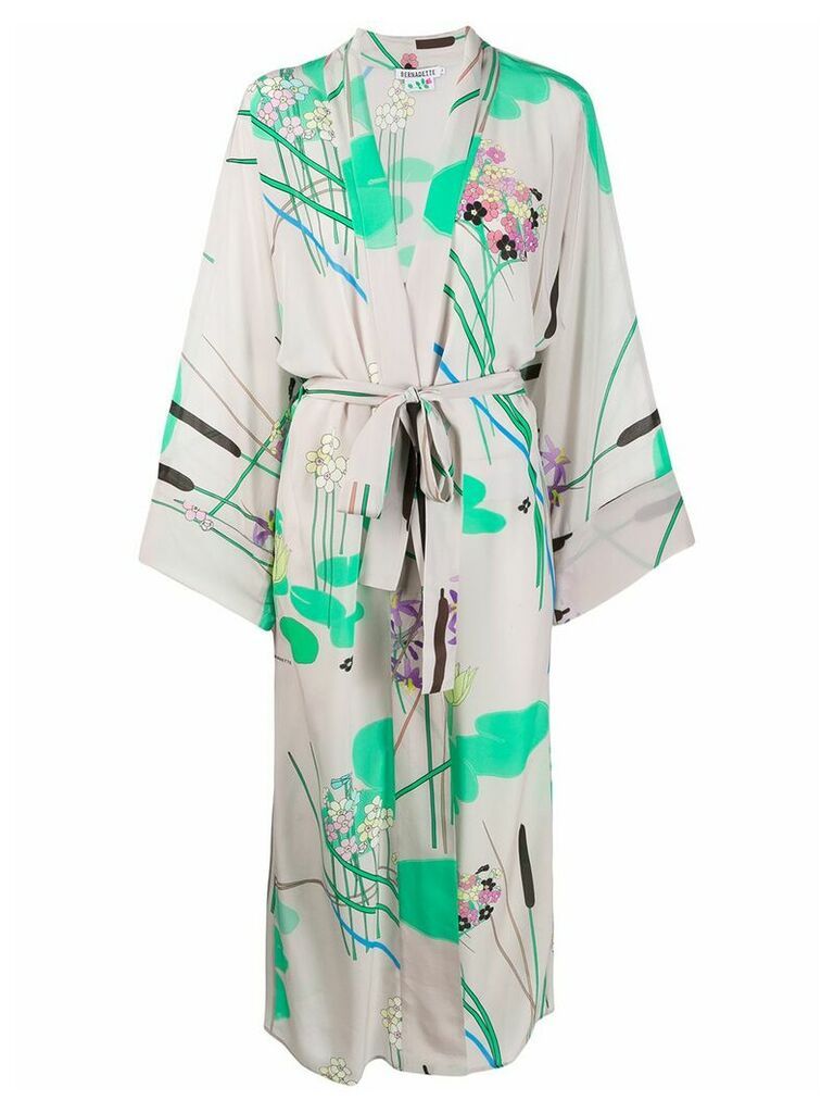 Bernadette Peignoir floral kimono dress - Grey
