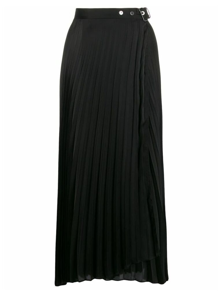 Brunello Cucinelli pleated wrap skirt - Black