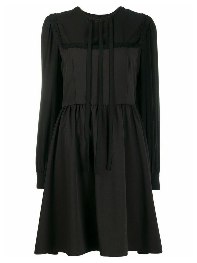 Blumarine long sleeved mini dress - Black