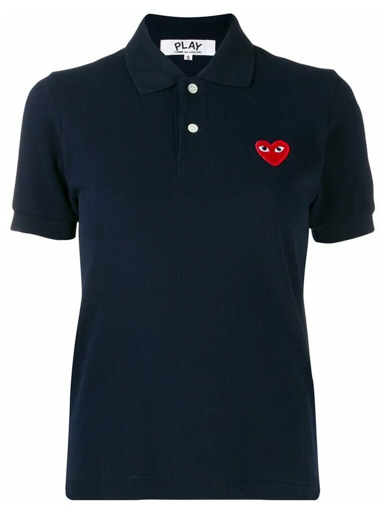 Comme Des Garçons Play embroidered heart polo shirt - Blue