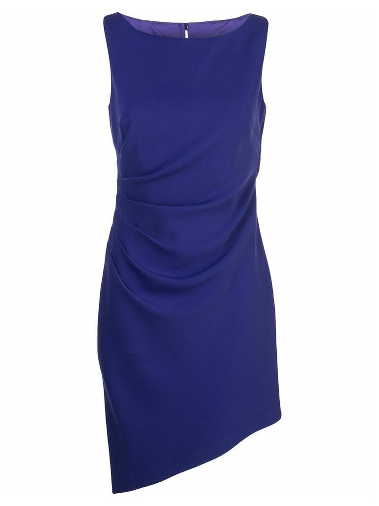 Milly ruched asymmetric dress - Blue