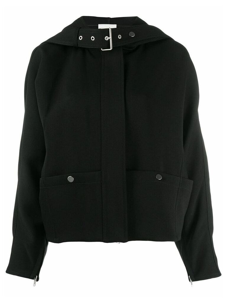 3.1 Phillip Lim buckle hooded jacket - Black