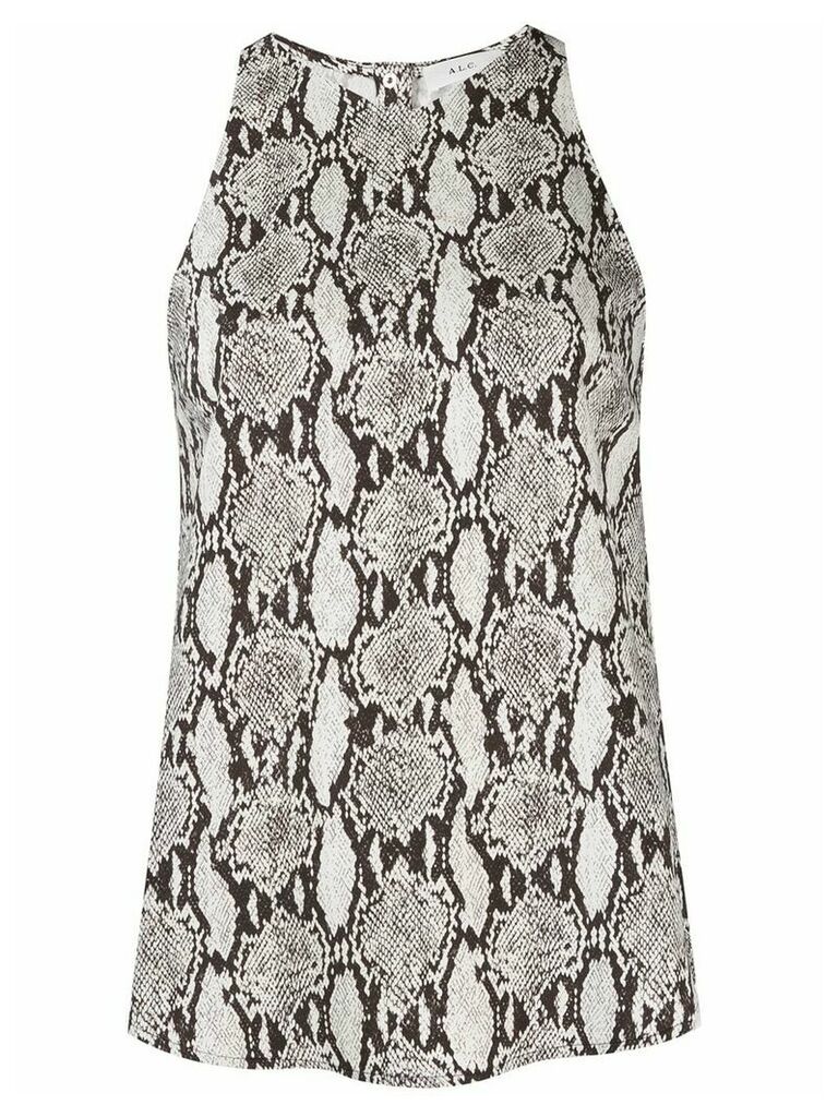 A.L.C. Anise crepe snakeskin top - NEUTRALS