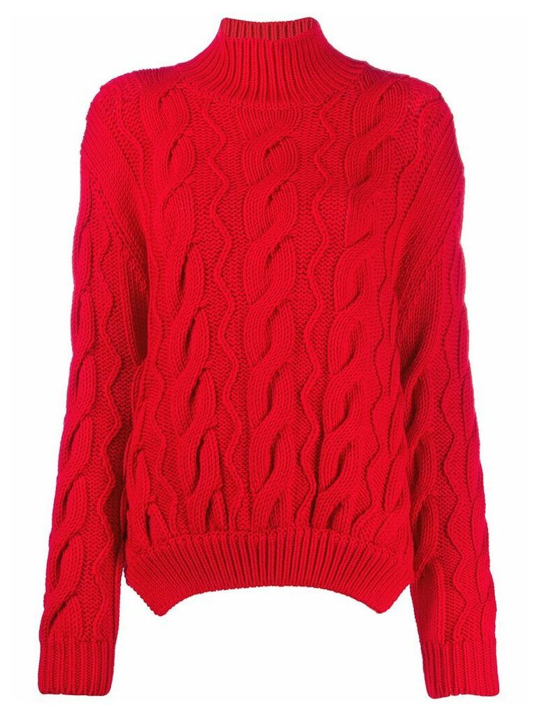 Simone Rocha cable knit sweater - Red