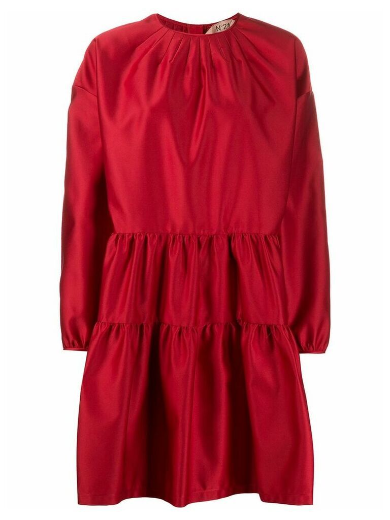 Nº21 flared ruched dress - 4460 RED
