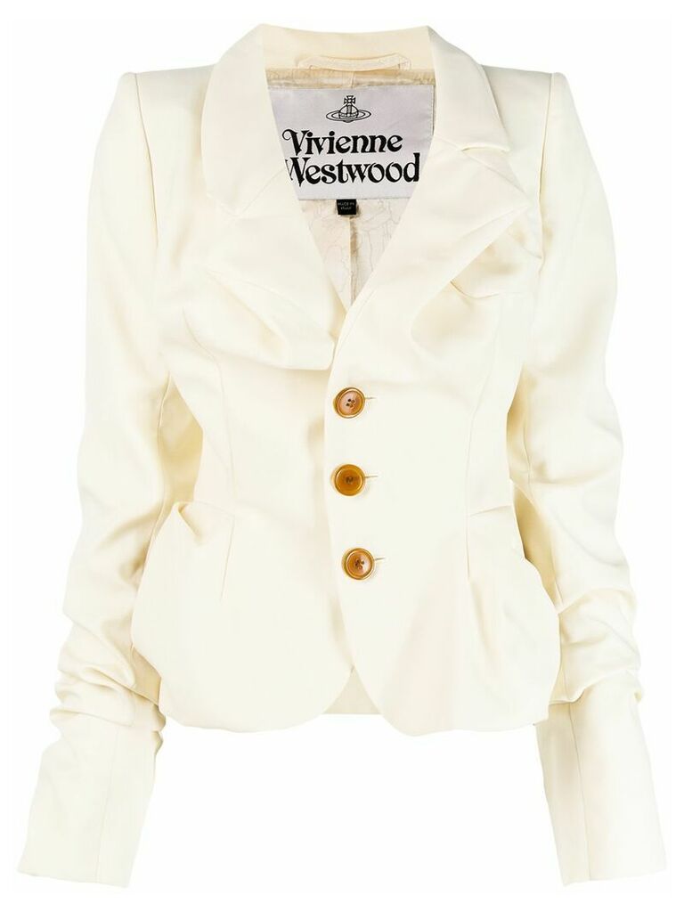 Vivienne Westwood ruched button jacket - NEUTRALS