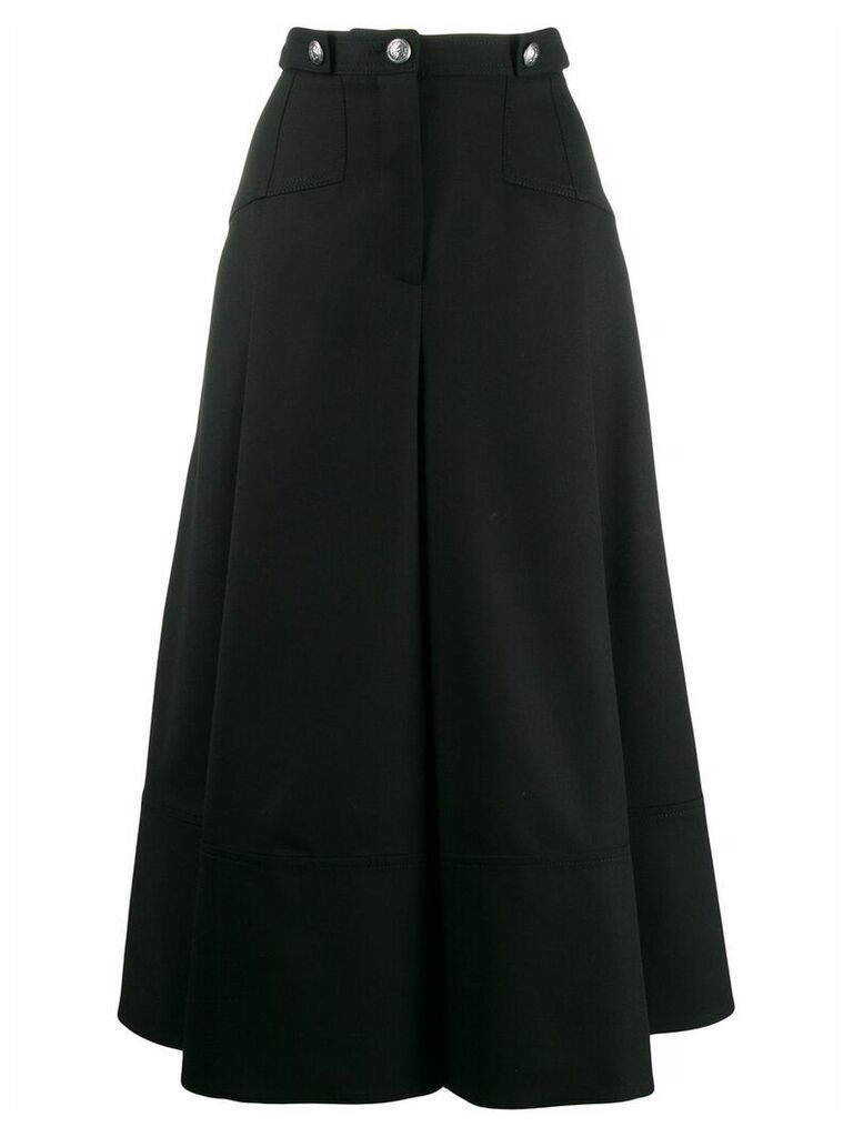 Alexander McQueen midi pleated skirt - Black