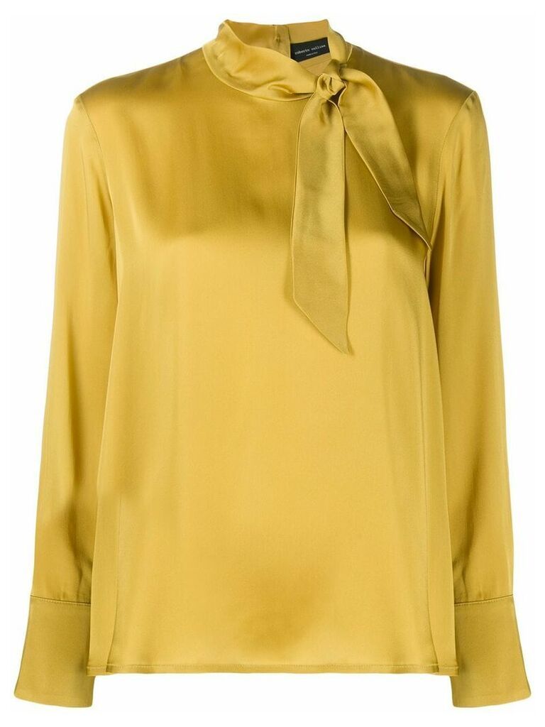 Roberto Collina neck-tied blouse - Yellow