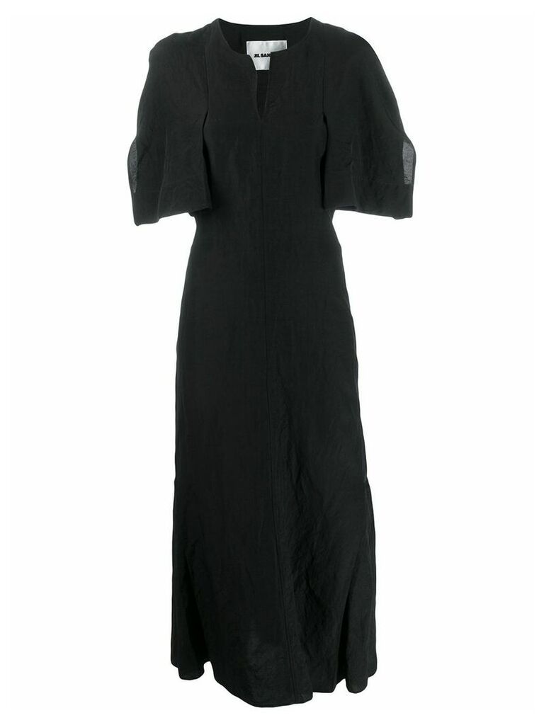Jil Sander open collar dress - Black