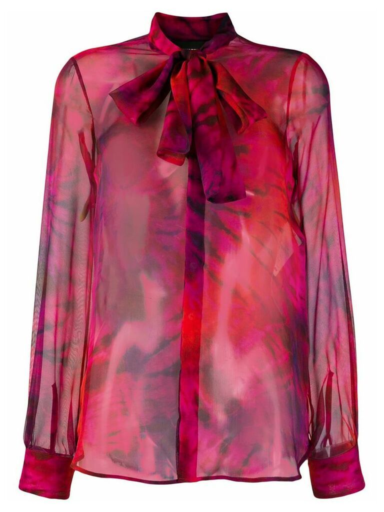 Dsquared2 pussy bow sheer shirt - PURPLE