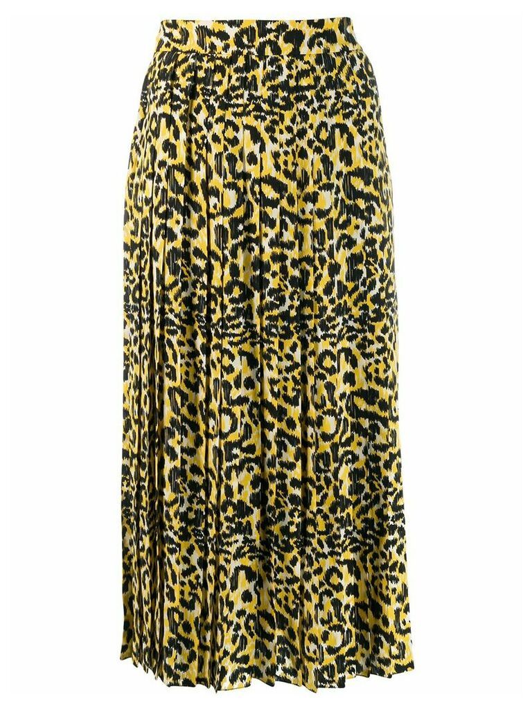 Gucci leopard-print pleated skirt - Black