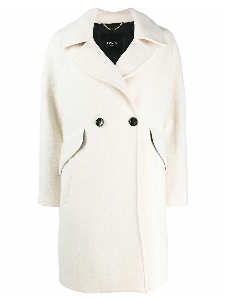 Paltò double-breasted coat - White