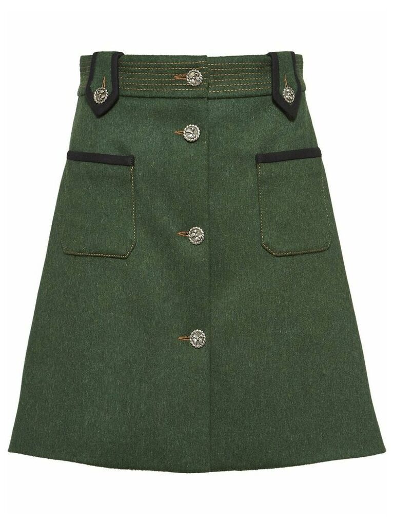 Miu Miu Loden skirt - Green