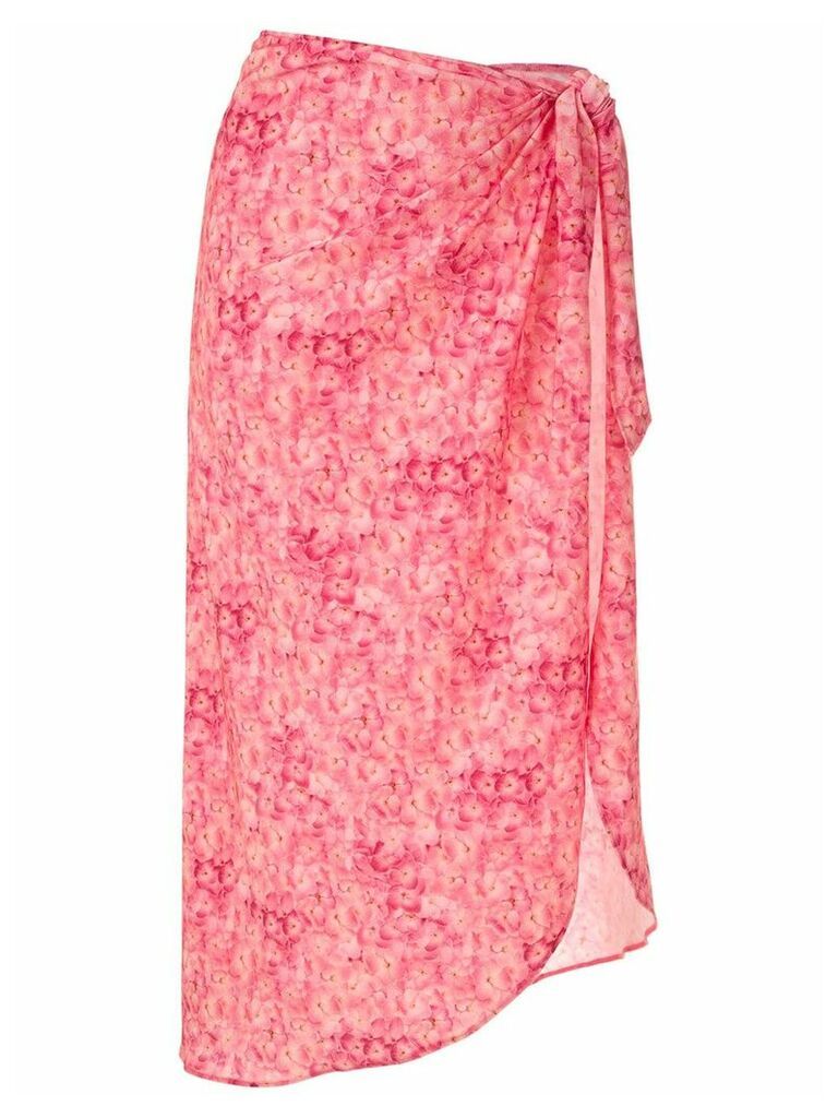 Adriana Degreas floral print beach skirt - Pink