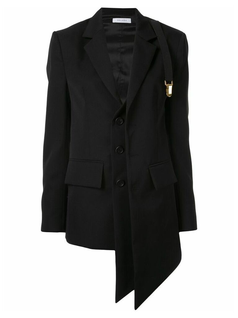 Delada asymmetric wool blazer - Black