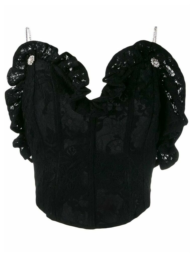 Magda Butrym lace corset top - Black