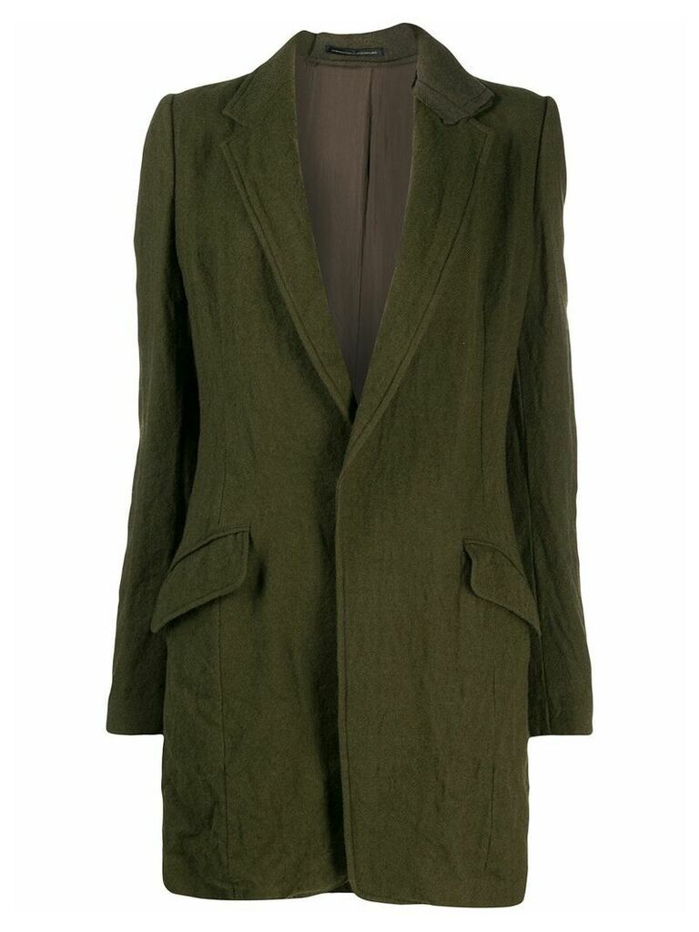 Y's fitted single-breasted coat - Green