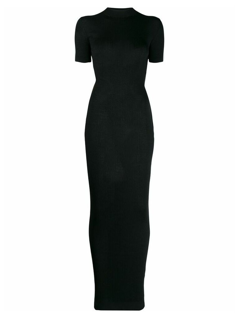 Vera Wang short-sleeve fitted dress - Black