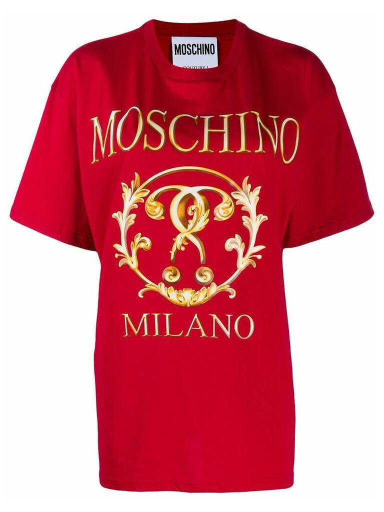Moschino Milano logo T-shirt - Red