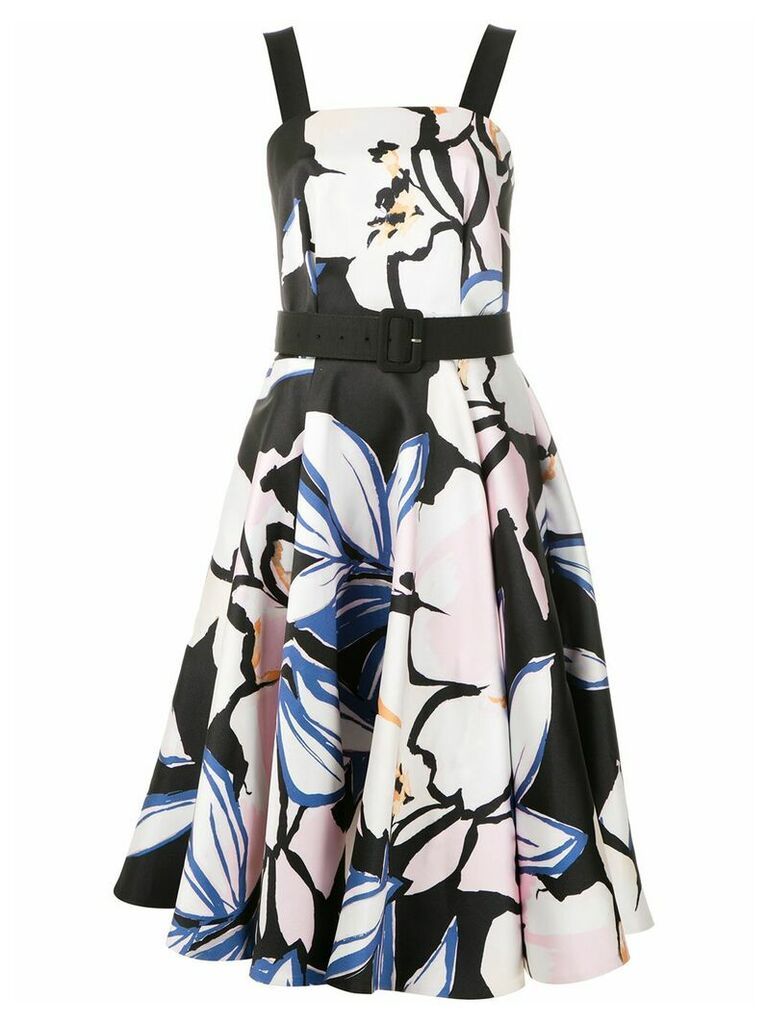 Tufi Duek floral print belted midi dress - Multicolour