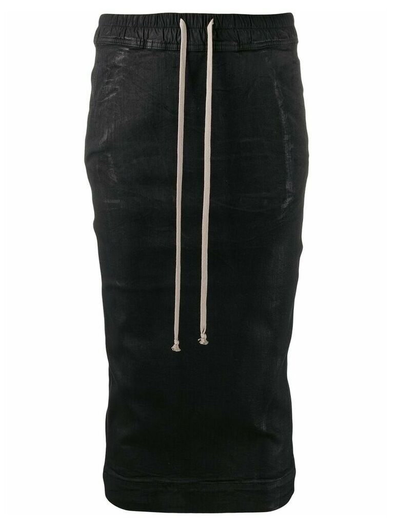 Rick Owens DRKSHDW fitted drawstring skirt - Black