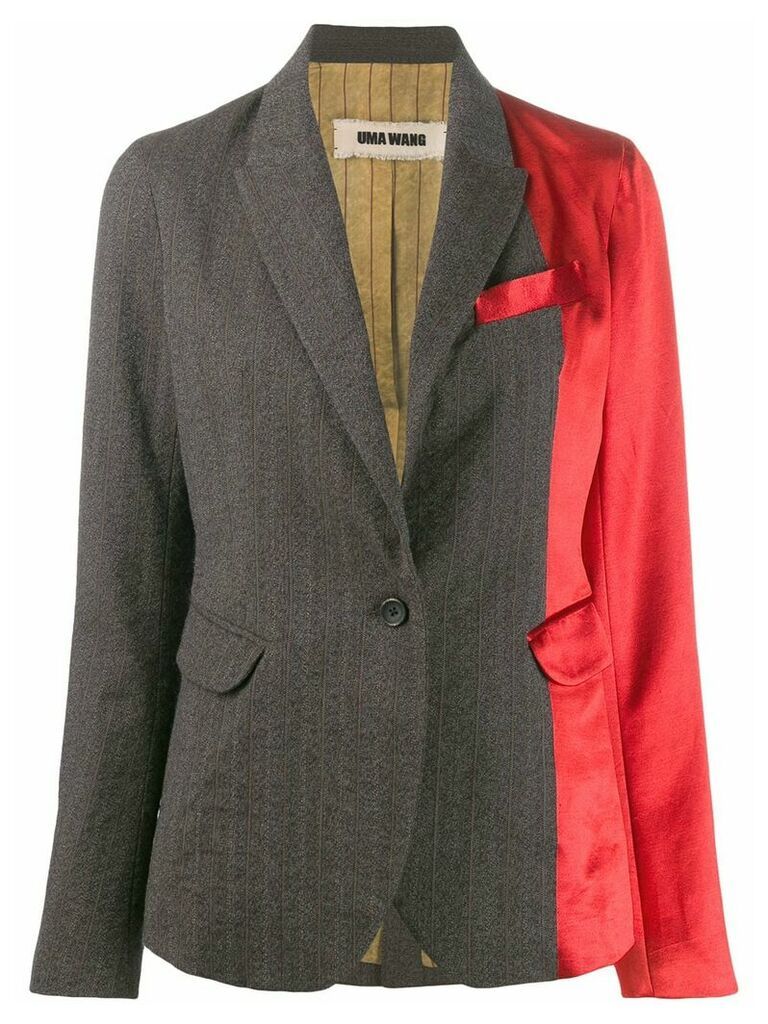 Uma Wang contrast panel blazer - Grey