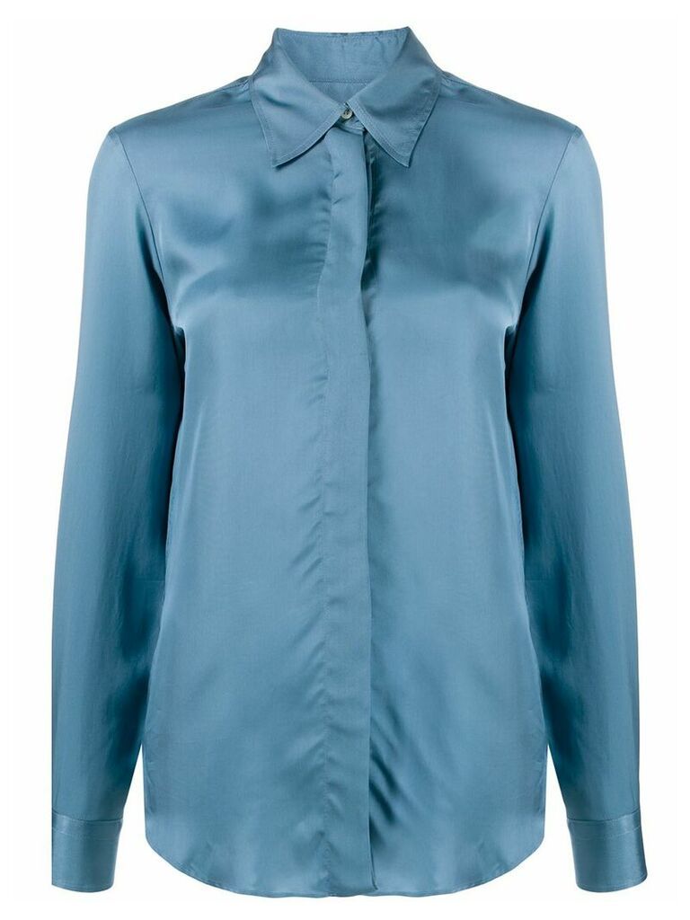 Alberto Biani plain fitted shirt - Blue