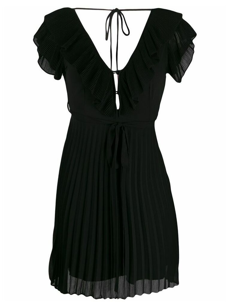 Twin-Set ruffled collar mini dress - Black