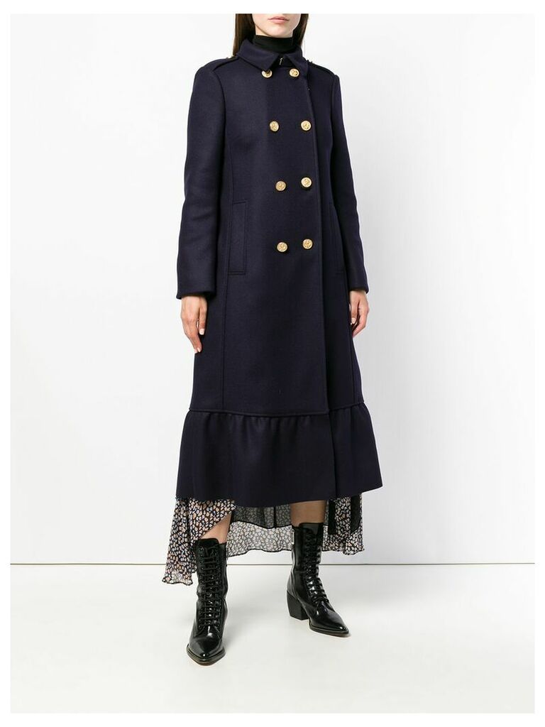Red Valentino double-breasted flared coat - Blue