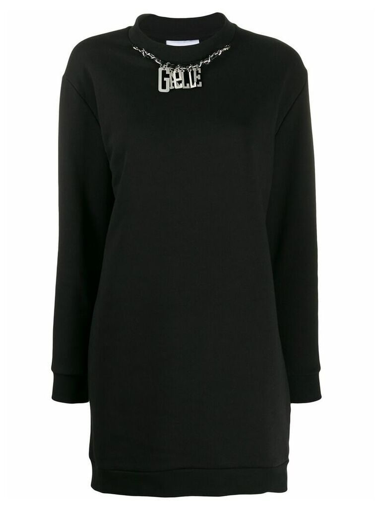 Gaelle Bonheur logo sweatshirt dress - Black