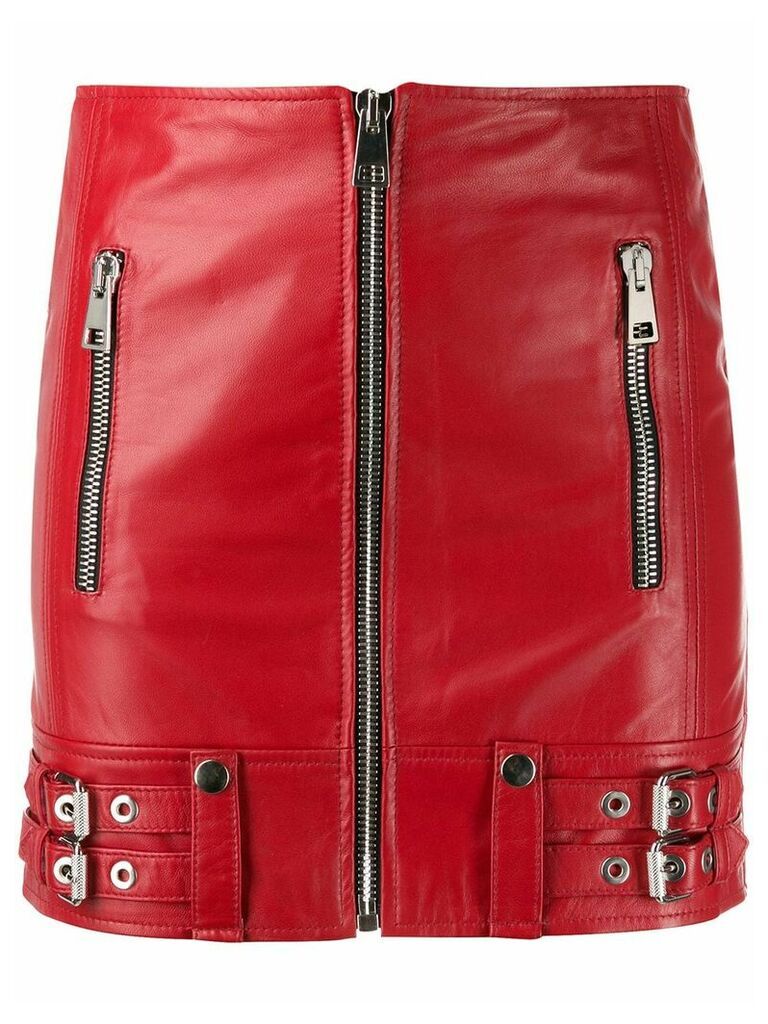 Manokhi zip detail skirt - Red