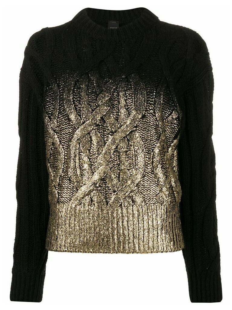 Pinko cable knit jumper - Black